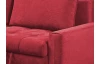 Rohová sedací souprava Kevin, šípkově červená látka, levý roh