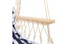 Závěsné houpací křeslo Ibiza, přírodní dřevo, námořnické pruhy