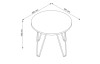Kulatý konferenční/odkládací stolek Prado 50 cm, vintage optika dřeva