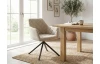 Otočná jídelní židle Patti, béžová látka