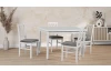 Obdélný jídelní stůl Maxim 120x80 cm, bělená borovice/bílý