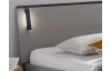 Postel s osvětlením Tilburg 180x200 cm, šedá sahara