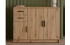 Komoda 3-dveřová Universal, 118 cm, dub artisan