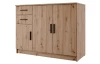 Komoda 3-dveřová Universal, 118 cm, dub artisan