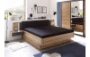 Postel s nočními stolky a osvětlením Aschau 180x200 cm, dub mauvella/grafit