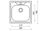 Nerezový dřez Sinks Classic 480, matný