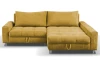 Rohová sedací souprava Kevin, žlutá kari látka, pravý roh