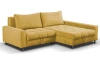 Rohová sedací souprava Kevin, žlutá kari látka, pravý roh