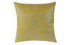 Dekorační polštář 45x45 cm, žlutý/stříbrný