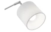 Stojací lampa Tommy, 5 svítidel, matný nikl/bílá látka
