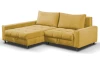 Rohová sedací souprava Kevin, žlutá kari látka, levý roh