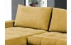 Rohová sedací souprava Kevin, žlutá kari látka, levý roh