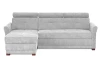 Rohová sedací souprava Harris, světle šedá látka, levý roh