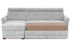 Rohová sedací souprava Harris, světle šedá látka, levý roh