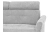 Rohová sedací souprava Harris, světle šedá látka, levý roh