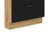 Dolní zásuvková kuchyňská skříňka Modena, 60 cm, dub artisan/černá