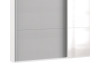 Šatní skříň se zrcadlem Easy Plus, 313 cm, bílá/šedá