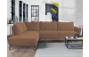 Rohová sedací souprava Bella, hnědá whiskey látka, levý roh