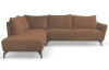 Rohová sedací souprava Bella, hnědá whiskey látka, levý roh