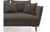 Rohová sedací souprava Gloss, hnědá látka, levý roh