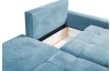 Rohová sedací souprava Kevin, azurově modrá látka, pravý roh