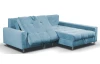 Rohová sedací souprava Kevin, azurově modrá látka, pravý roh