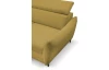 Rohová sedací souprava Othello, hořčicově žlutá látka, levý roh