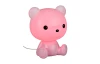 Dětská stolní lampička Cutie, růžový medvídek