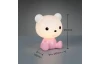 Dětská stolní lampička Cutie, růžový medvídek