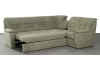 Rohová sedací souprava Merlin, mátově zelená látka, s rozkladem