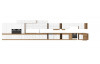 Vysoká kuchyňská skříň pro vestavnou troubu Vigo 60DP-210F, dub lancelot/bílý lesk, šířka 60 cm