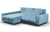 Rohová sedací souprava Kevin, azurově modrá látka, levý roh