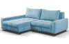 Rohová sedací souprava Kevin, azurově modrá látka, levý roh