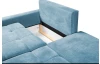 Rohová sedací souprava Kevin, azurově modrá látka, levý roh