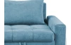 Rohová sedací souprava Kevin, azurově modrá látka, levý roh