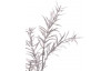 Umělá květina Asparagus s glitry, stříbrná, 78 cm