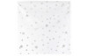 Vánoční ubrus Stříbrné vločky, bílý, 80x80 cm