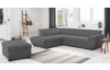 Rohová sedací souprava Speedway, kouřově šedá látka, levý roh