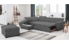 Rohová sedací souprava Speedway, kouřově šedá látka, levý roh