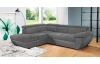 Rohová sedací souprava Speedway, kouřově šedá látka, levý roh