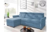 Rohová sedací souprava Harris, světle modrá látka, levý roh