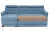 Rohová sedací souprava Harris, světle modrá látka, levý roh