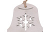 Vánoční ozdoby (8 ks) Zvoneček, bílé dřevo