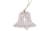Vánoční ozdoby (8 ks) Zvoneček, bílé dřevo