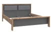 Postel Clair 160x200 cm, dub prkenný/šedá