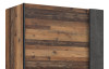 Šatní skříň Dederik, vintage optika dřeva
