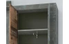 Předsíňová skříň Askon, tmavý beton/vintage optika dřeva