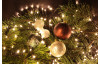 Vánoční ozdoba Skleněná koule 7 cm, bílá se zlatým vzorem