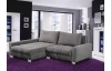 Rohová sedací souprava Kevin, popelavá šedá látka, levý roh