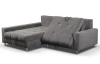 Rohová sedací souprava Kevin, popelavá šedá látka, levý roh